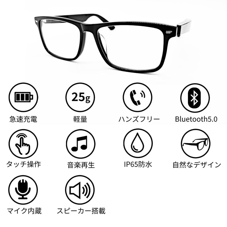 EyeRevo スマートメガネ オーディオグラス デフォルトレンズ